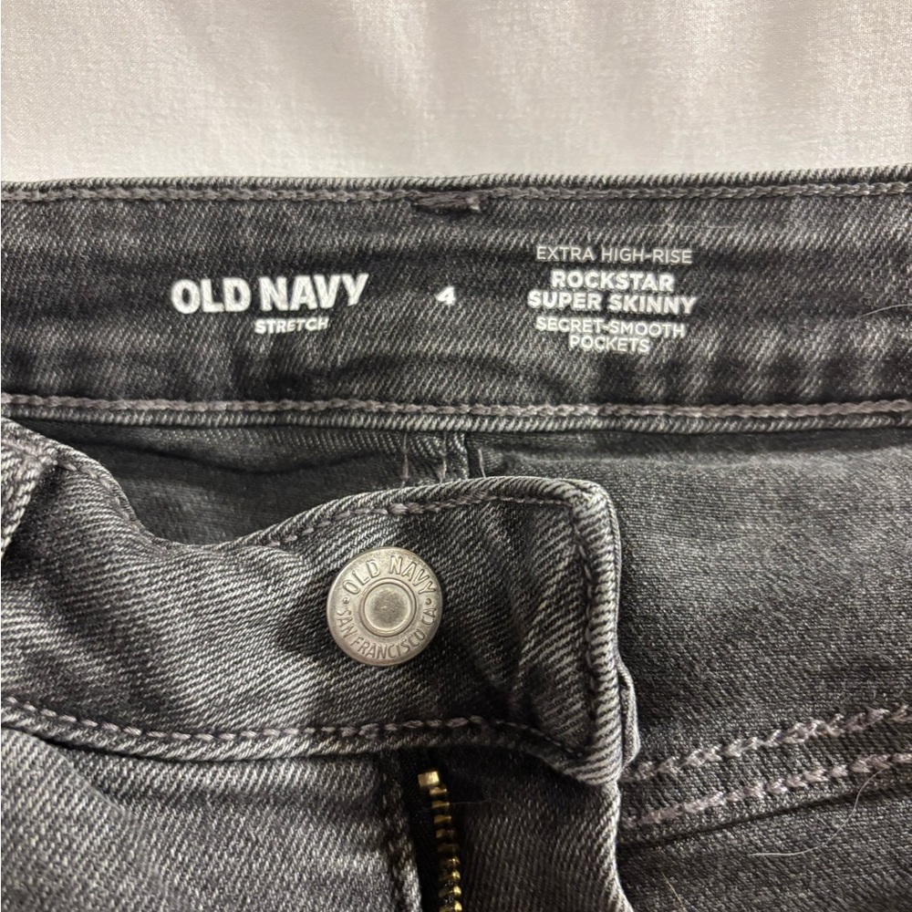Old Navy Gray Rockstar Super Skinny Jeans